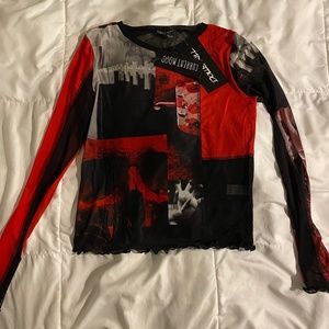 Mesh crop top dolls kill